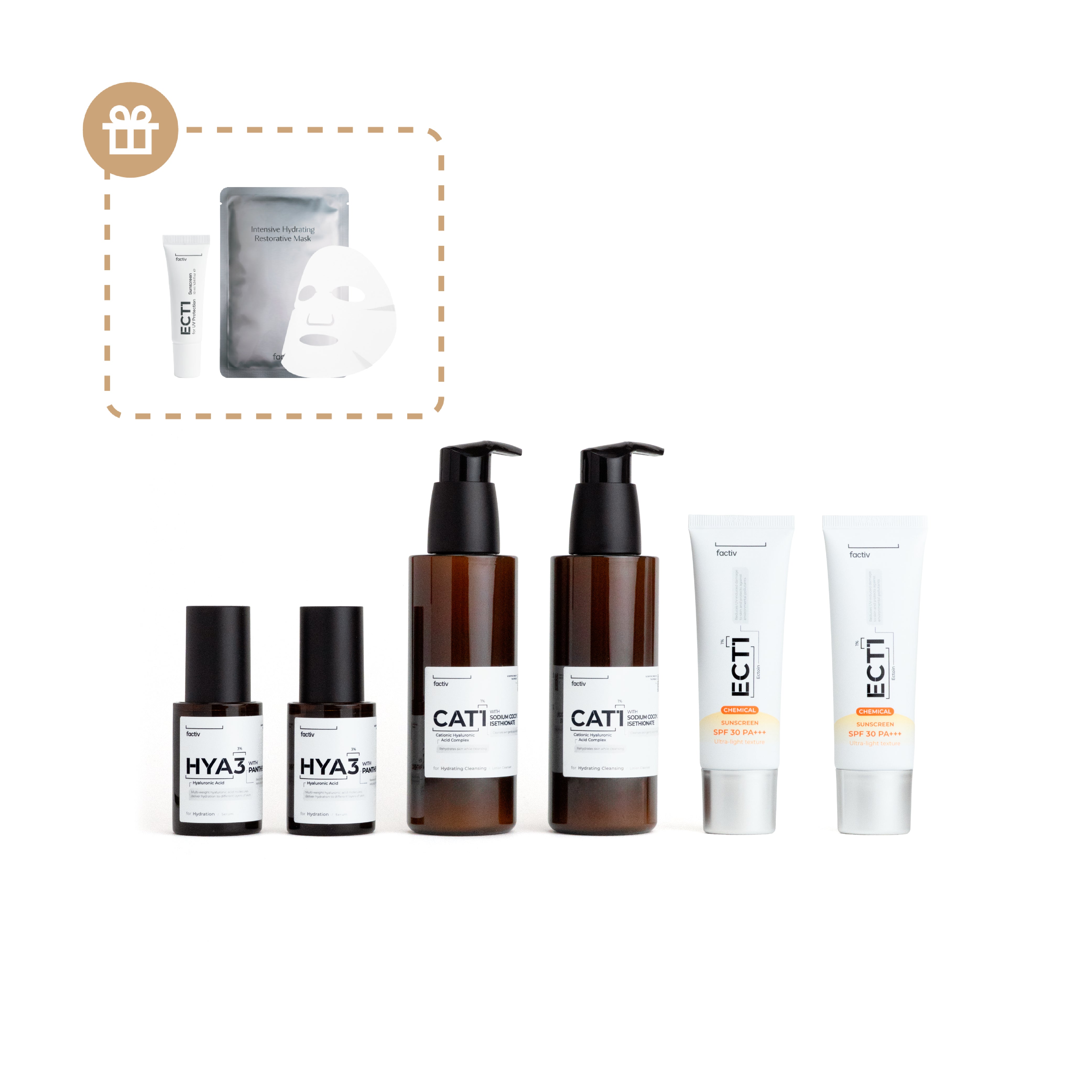 極潤淨透防曬套裝